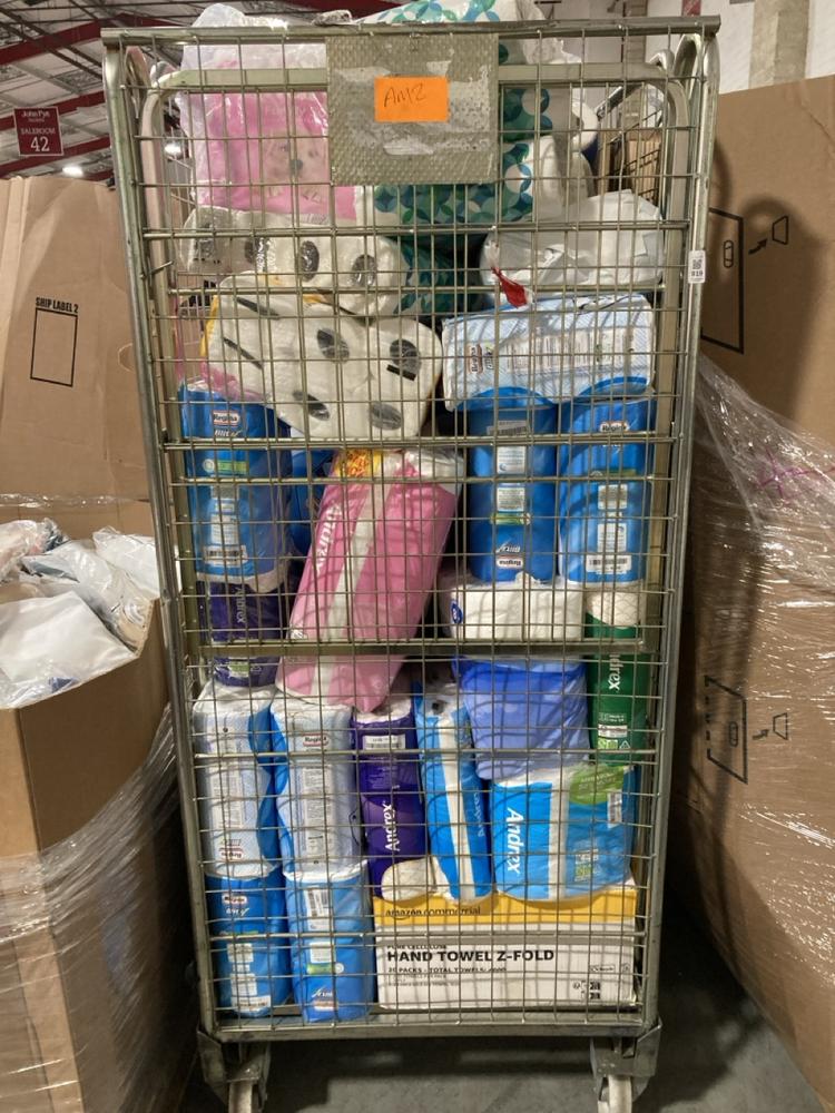 Lot 919  
            Chesterfield SR40 - Collection 

                
CAGE OF ASSORTED TOILET TISSUE TO INCLUDE REGINA TOILET TISSUE MULTIPACK (COLLECT...