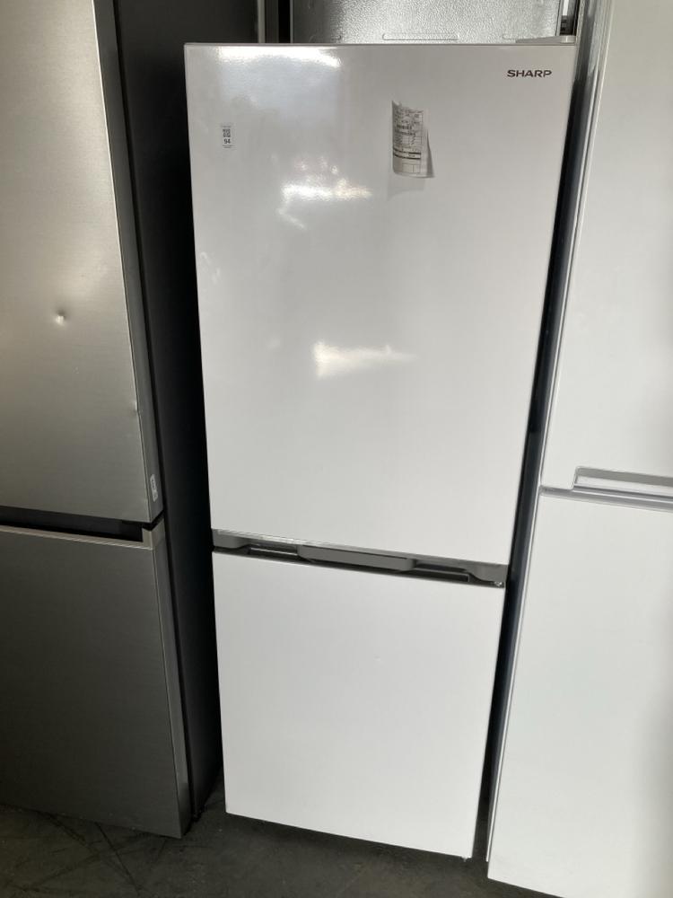 Lot 94  
            Chesterfield SR40 - Collection or Optional Delivery Available 

                
SHARP FREESTANDING FRIDGE/FREEZER IN WHITE - MODEL NO. SJ-BB02DTXWE - ORIGINAL RR...