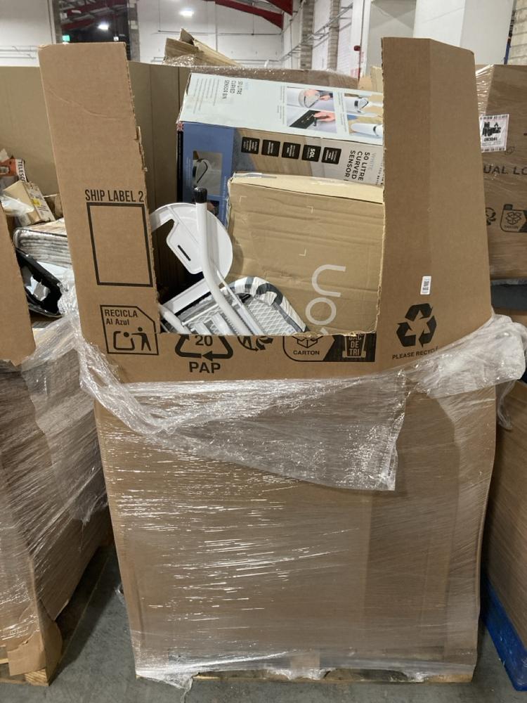 Lot 955  
            Chesterfield SR40 - Collection or Optional Delivery Available 

                
PALLET OF ASSORTED ITEMS TO INCLUDE TOWER 50L SENSOR BIN (LOCATION: SR42)