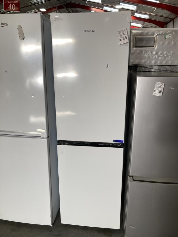 Lot 96  
            Chesterfield SR40 - Collection or Optional Delivery Available 

                
HISENSE FRIDGE/FREEZER IN WHITE - MODEL NO. RB327N4AWD - ORIGINAL RRP £369 (LOCAT...
