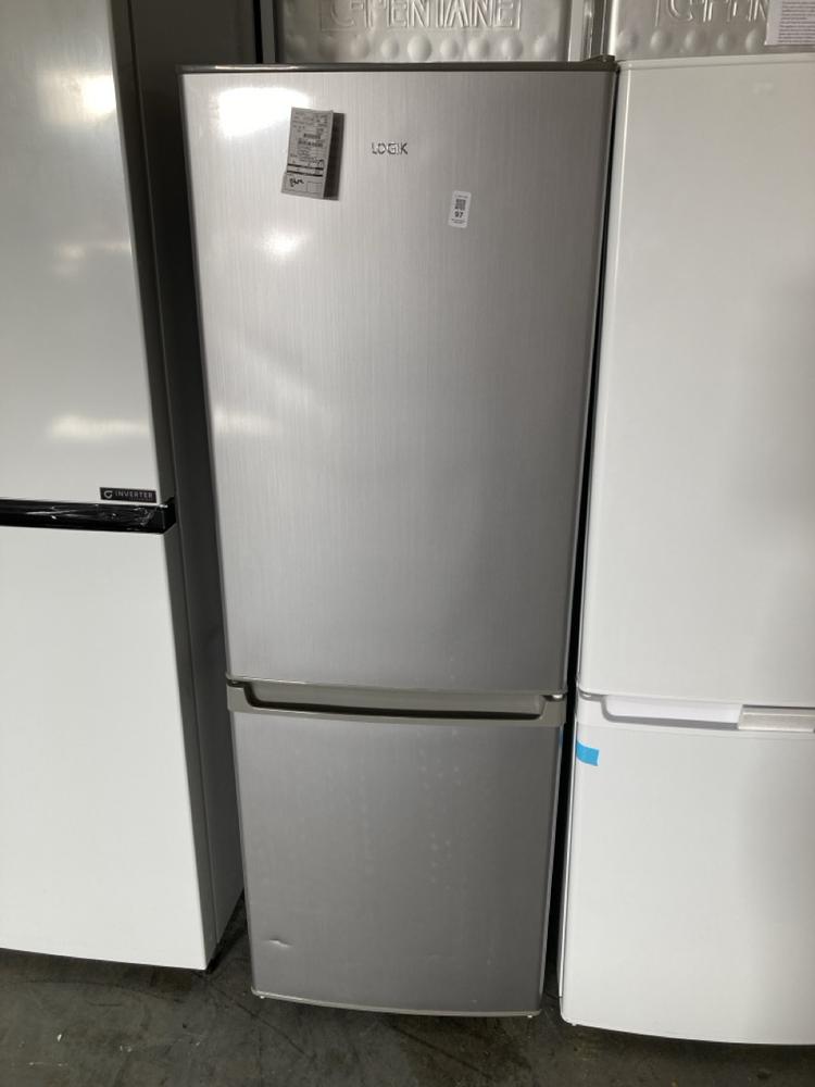 Lot 97  
            Chesterfield SR40 - Collection or Optional Delivery Available 

                
LOGIK FRIDGE/FREEZER IN SILVER - MODEL NO. L50BS23 - ORIGINAL RRP £209 (LOCATION:...