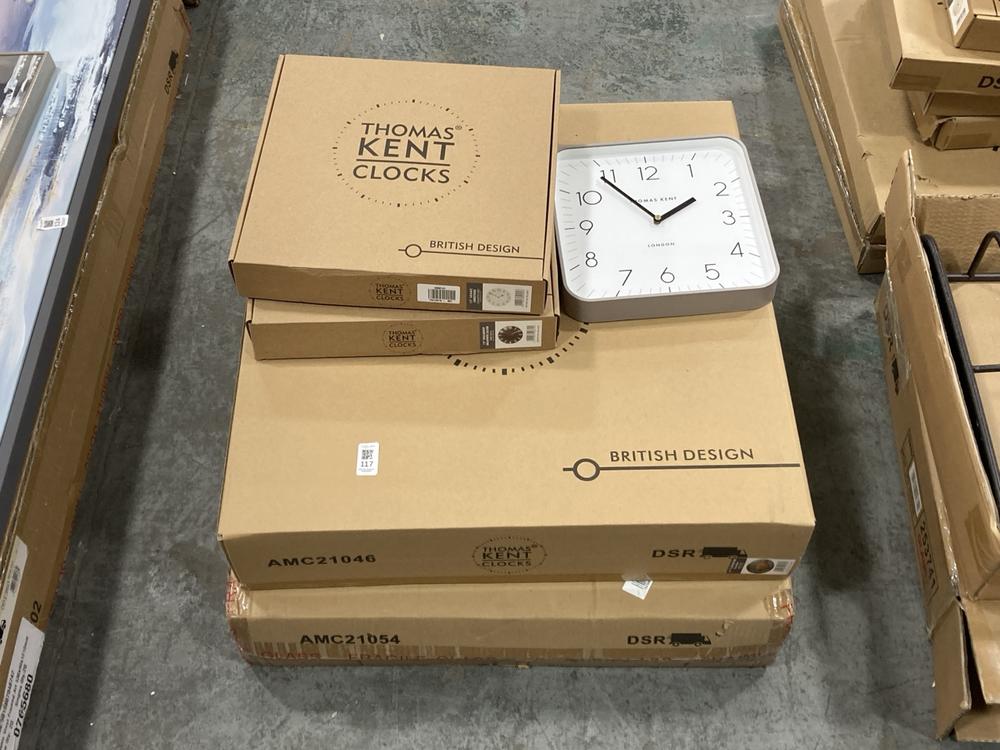 Lot 117  
            Chesterfield SR36 - Collection or Optional Delivery Available 

                
5 X ASSORTED THOMAS KENT CLOCKS TO INCLUDE 12 INCH CLOCK IN ARABIC LIMESTONE (LOC...
