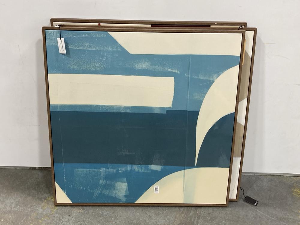 Lot 126  
            Chesterfield SR36 - Collection or Optional Delivery Available 

                
3 X ASSORTED CANVAS PICTURES TO INCLUDE CEMENTO ABSTRACT FRAMED CANVAS (LOCATION:...