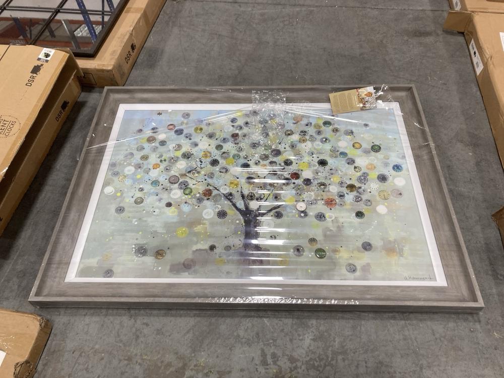 Lot 138  
            Chesterfield SR36 - Collection or Optional Delivery Available 

                
LARGE CLOCK TREE CANVAS BY U. HAMMOND (LOCATION: SR36 A5)