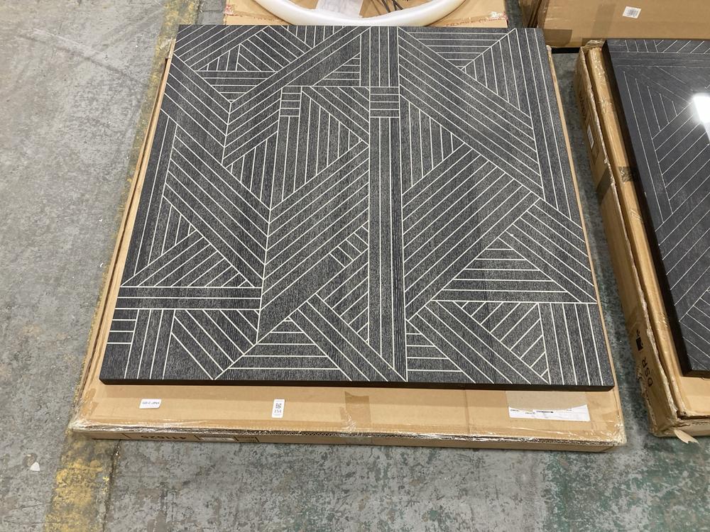 Lot 154  
            Chesterfield SR36 - Collection or Optional Delivery Available 

                
KAKUDA WALL ART 1000X30X1000MM - ITEM NO. 411625 - ORIGINAL RRP £191.95 (LOCATION...