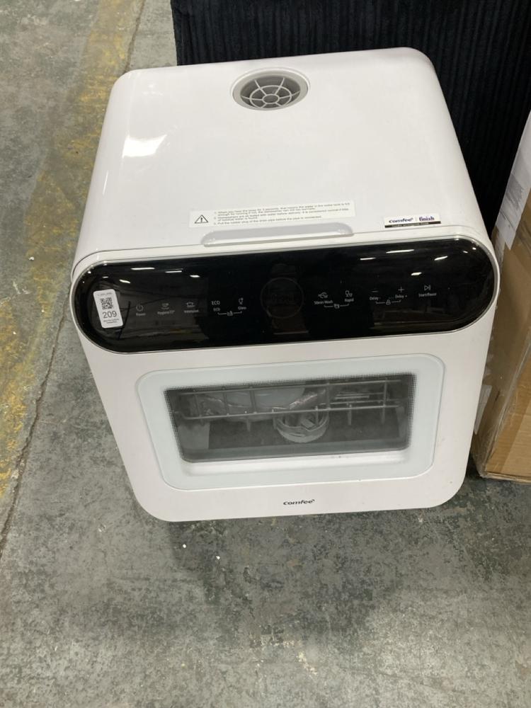 Lot 209  
            Chesterfield SR36 - Collection or Optional Delivery Available 

                
COMFEE COUNTER TOP DISHWASHER IN WHITE - MOD NO CDWMT305W-UK -ORIGINAL RRP £ 240 ...