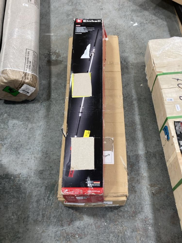 Lot 211  
            Chesterfield SR36 - Collection or Optional Delivery Available 

                
EINHELL CLASSIC ELECTRIC POLE HEDGE TRIMMER TO INCLUDE ORANGE WALL GRINDER (LOCAT...