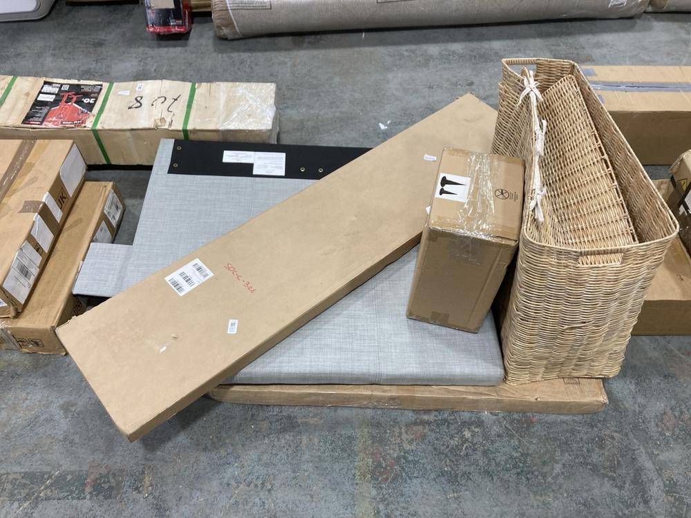 Lot 227  
            Chesterfield SR36 - Collection or Optional Delivery Available 

                
QTY OF ASSORTED ITEMS TO INCLUDE SMALL DIAMOND IRONING BOARD (LOCATION: SR36 A3)