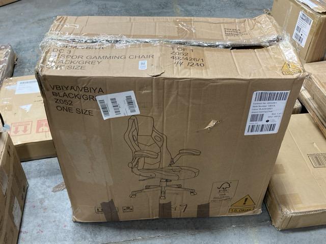 Lot 248  
            Chesterfield SR36 - Collection or Optional Delivery Available 

                
JESPOR GAMING CHAIR IN BLACK/GREY (LOCATION: SR36 A2 )