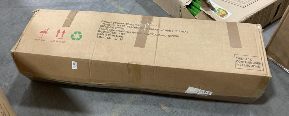 Lot 265  
            Chesterfield SR36 - Collection or Optional Delivery Available 

                
7FT BELVEDERE PRE LIT MULTI FUNCTION CHRISTMAS TREE IN GREEN (LOCATION: SR36 A2) ...