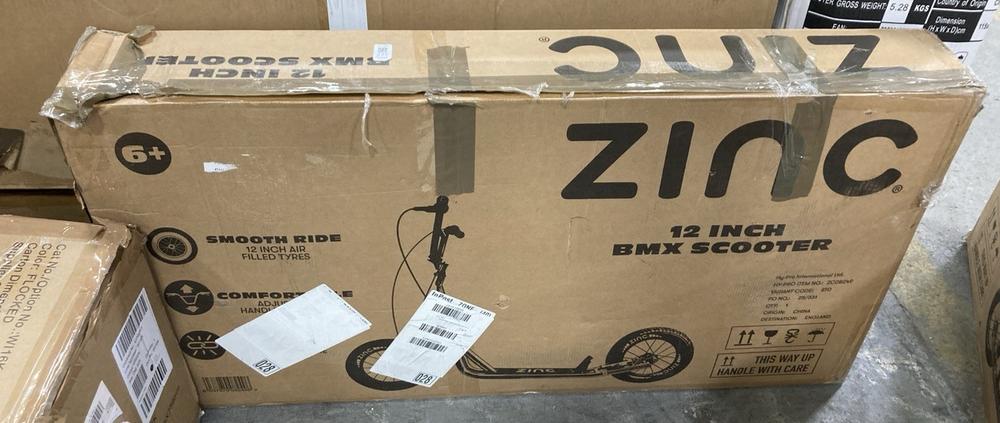 Lot 277  
            Chesterfield SR36 - Collection 

                
ZINC 12 INCH BMX SCOOTER (COLLECTION ONLY) (LOCATION: SR36 A2) (W1VOC) (W1VOC)