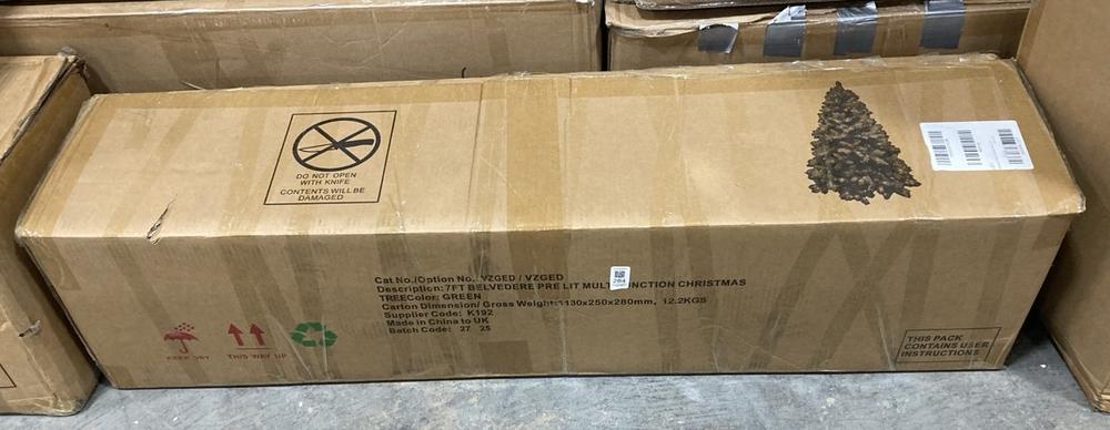 Lot 284  
            Chesterfield SR36 - Collection or Optional Delivery Available 

                
7 FT BELVEDERE PRE LIT MULTI FUNCTION CHRISTMAS TREE IN GREEN (LOCATION: SR36 A2)...
