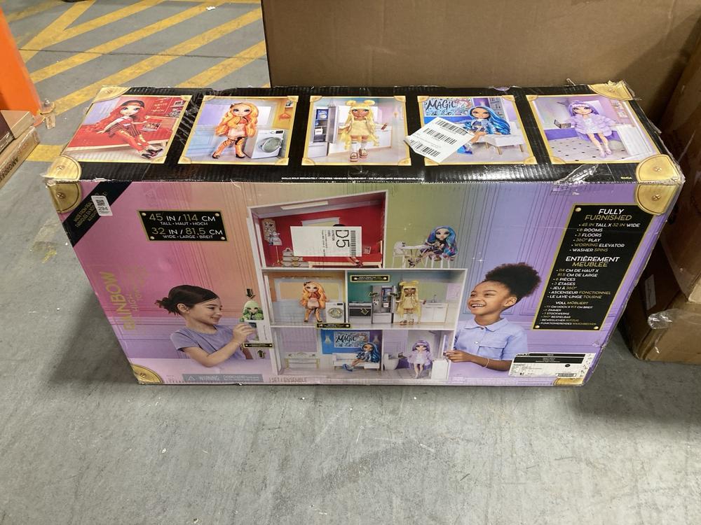 Lot 294  
            Chesterfield SR36 - Collection or Optional Delivery Available 

                
RAINBOW HIGH TOWNHOUSE DOLLHOUSE (LOCATION: SR36 A2)