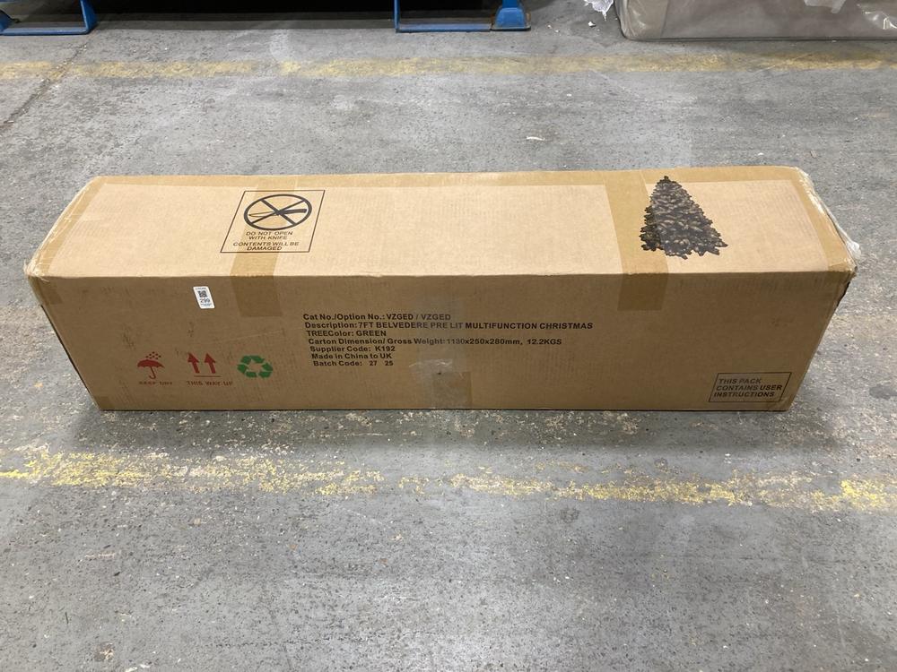 Lot 299  
            Chesterfield SR36 - Collection or Optional Delivery Available 

                
7FT BELVEDERE PRE LIT MULTI FUNCTION CHRISTMAS TREE IN GREEN (LOCATION: SR36 A2) ...