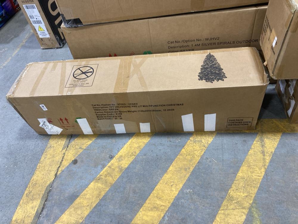 Lot 306  
            Chesterfield SR36 - Collection or Optional Delivery Available 

                
7FT BELVEDERE PRE LIT MULTI FUNCTION CHRISTMAS TREE IN GREEN (LOCATION: SR36 A2) ...