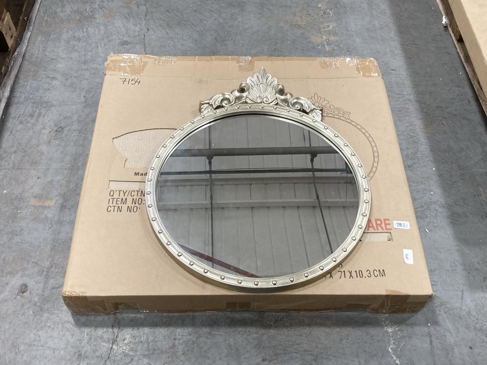 Lot 344  
            Chesterfield SR36 - Collection 

                
LAURA ASHLEY OVERTON ORNATE ROUND MIRROR WITH A SILVER FINISH (COLLECTION ONLY ) ...