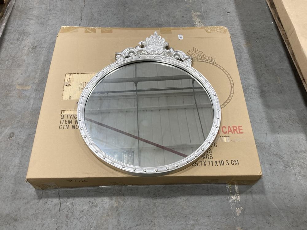 Lot 345  
            Chesterfield SR36 - Collection 

                
LAURA ASHLEY OVERTON ORNATE ROUND MIRROR WITH A SILVER FINISH (COLLECTION ONLY ) ...