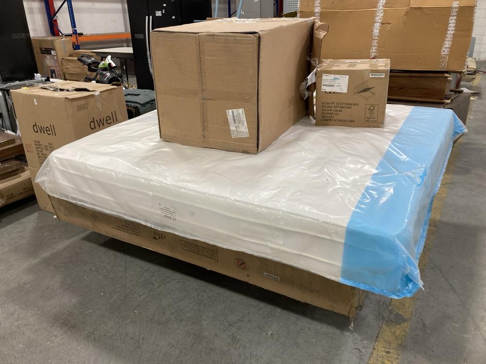 Lot 356  
            Chesterfield SR36 - Collection or Optional Delivery Available 

                
QTY OF ASSORTED ITEMS TO INCLUDE DFS 6FT OTTOMAN BED IN CREAM (BOX 1/2/4OF4 ONLY ...