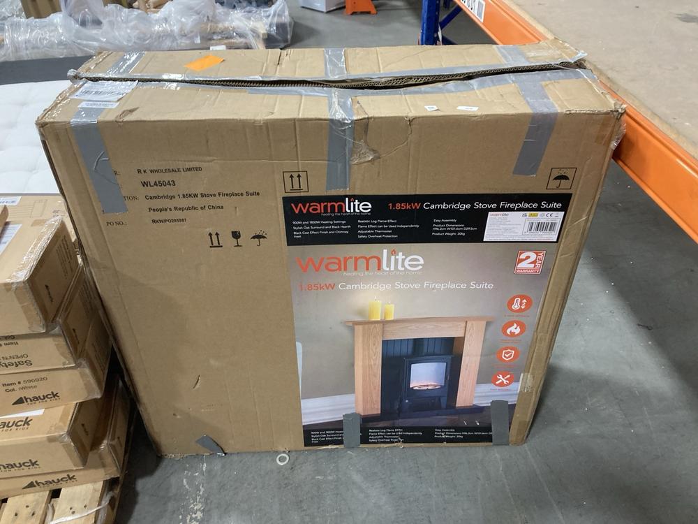 Lot 373  
            Chesterfield SR36 - Collection or Optional Delivery Available 

                
WARMLITE 1.85KW CAMBRIDGE STOVE FIREPLACE SUITE (FIRE NOT INCLUDED) (LOCATION: SR...