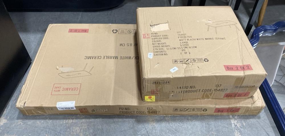 Lot 376  
            Chesterfield SR36 - Collection 

                
DFS MARBLE CERAMIC TABLE IN WHITE / BLACK (COLLECTION ONLY) (LOCATION: SR36 A1)