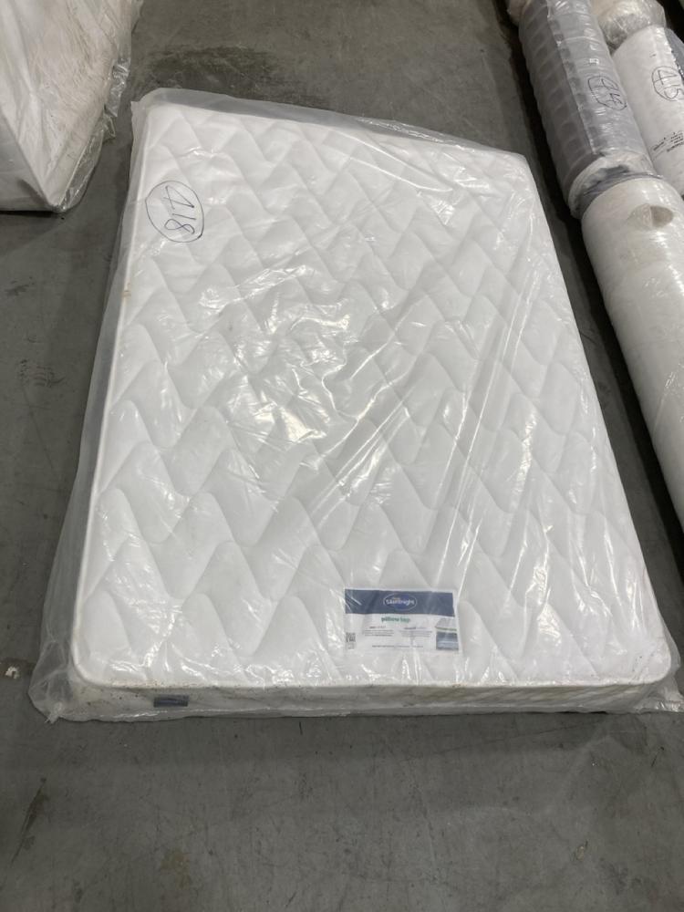 Lot 418  
            Chesterfield SR36 - Collection or Optional Delivery Available 

                
135 X 190CM MATTRESS IN WHITE WITH MATTRESS TOPPER (LOCATION: SR36 B1)