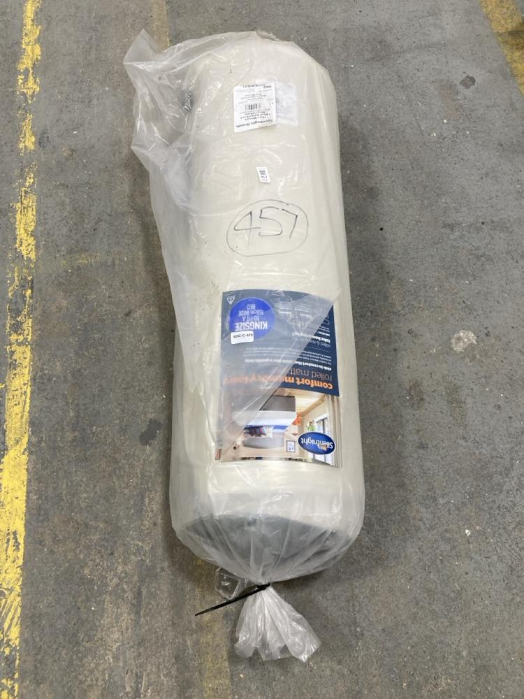 Lot 457  
            Chesterfield SR36 - Collection or Optional Delivery Available 

                
100CM WIDE ROLLED MATTRESS IN WHITE (LOCATION: SR36 B1)
