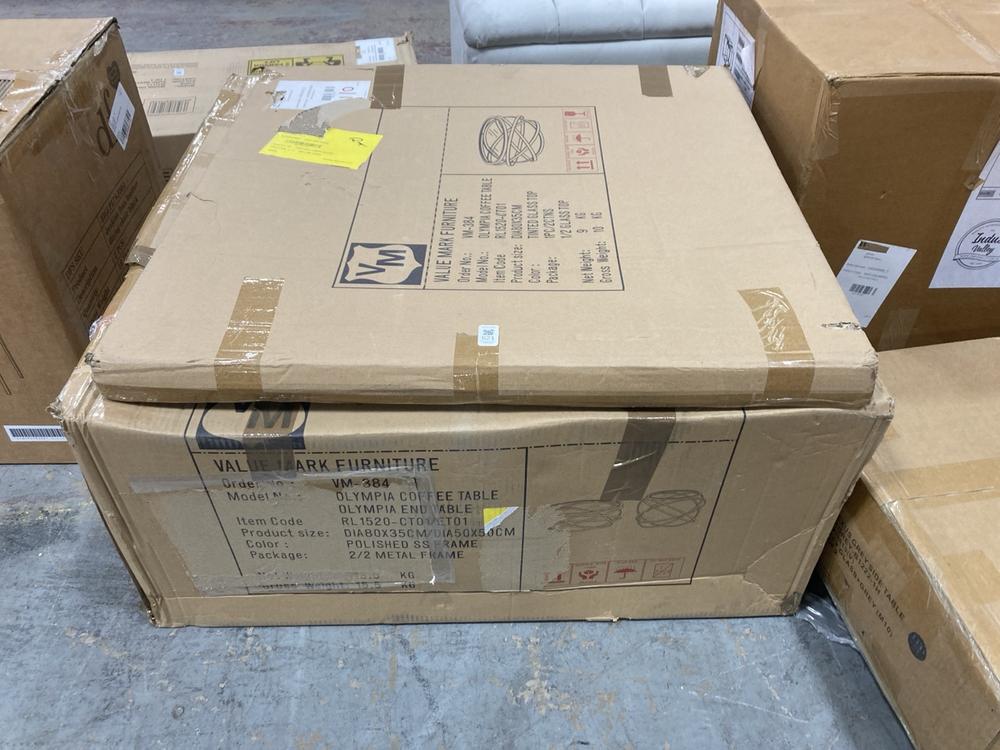 Lot 521  
            Chesterfield SR36 - Collection or Optional Delivery Available 

                
DFS 80X35CM COFFEE TABLE ( BOX1/2 2/2) (LOCATION: SR36 B2)