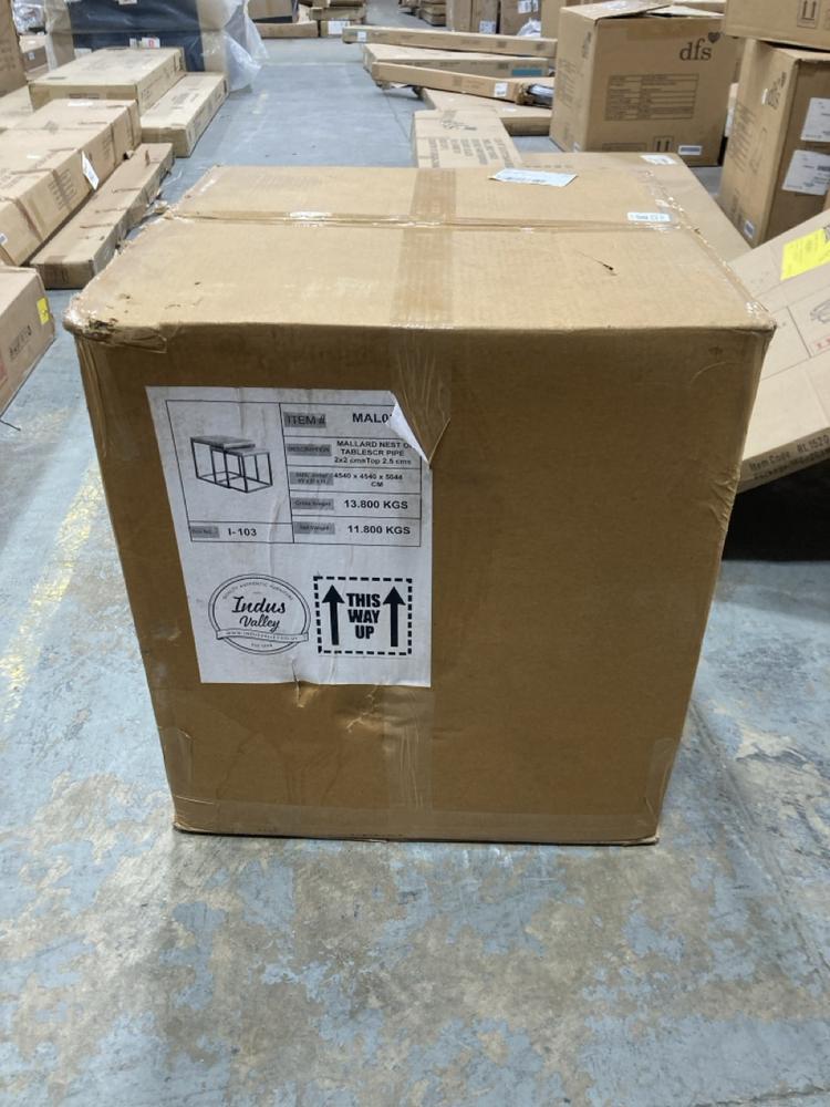 Lot 523  
            Chesterfield SR36 - Collection or Optional Delivery Available 

                
DFS NEST OF TABLES IN TABLESCR PIPE (LOCATION: SR36 B2)