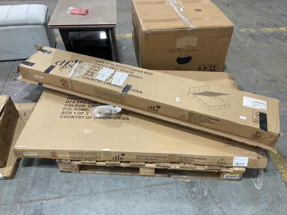 Lot 524  
            Chesterfield SR36 - Collection or Optional Delivery Available 

                
DFS 4FT6 OTTOMAN BED IN GREY ( BOX 1/2 2/2 ) (H2M6BLCSM02) (LOCATION: SR36 B2)