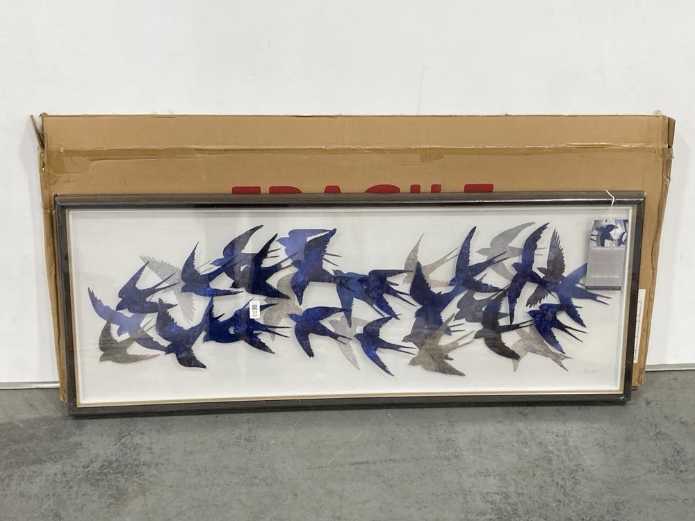 Lot 53  
            Chesterfield SR36 - Collection 

                
FLOCK TOGETHER FRAMED ART 480X40X1250MM - ITEM NO. 054625 - ORIGINAL RRP £220 (CO...