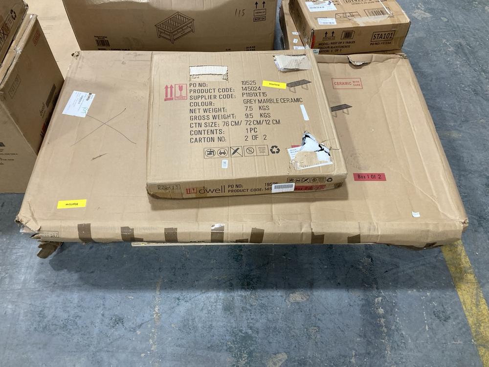 Lot 540  
            Chesterfield SR36 - Collection or Optional Delivery Available 

                
DFS EXTENDING 6-8 SEATER DINING TABLE IN GREY MARBLE CERAMIC (COLLECTION ONLY) (L...