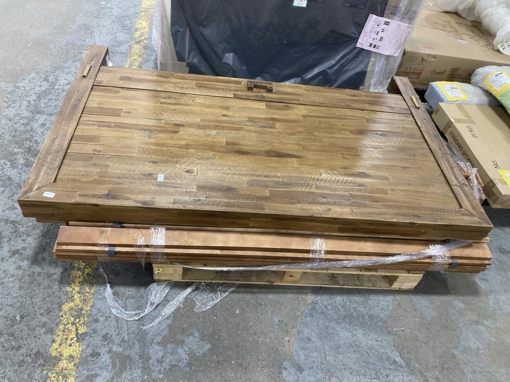 Lot 578  
            Chesterfield SR36 - Collection or Optional Delivery Available 

                
DFS SUPER KING BEDFRAME IN ACACIA (LOCATION: SR36 B4) (E3000527783)