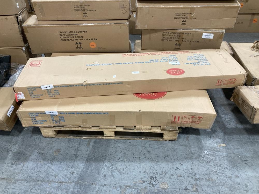 Lot 589  
            Chesterfield SR36 - Collection or Optional Delivery Available 

                
DFS TRIPLE BUNK BED IN GREY (LOCATION: SR36 B5)