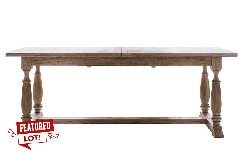 Lot 70  
            Chesterfield SR36 - Collection or Optional Delivery Available 

                
MUSTIQUE EXTENDING DINING TABLE 2500X1000X750MM - ITEM NO. 224338 - ORIGINAL RRP ...