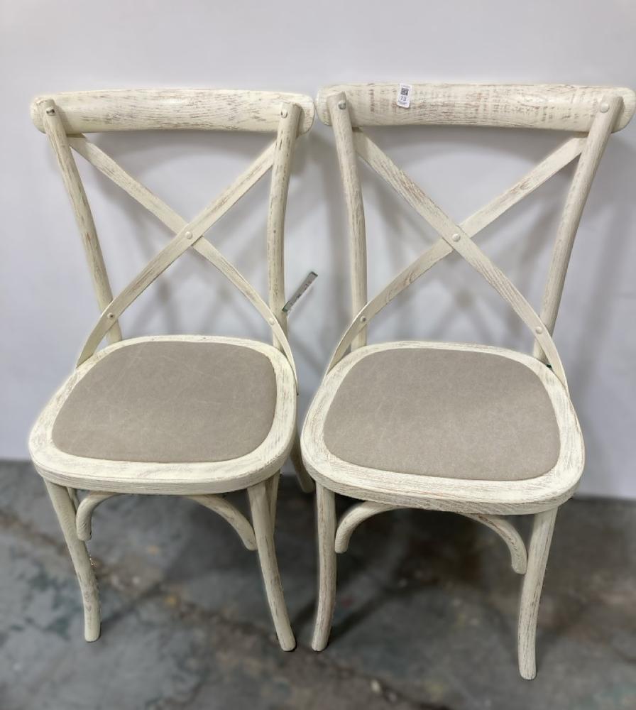 Lot 73  
            Chesterfield SR36 - Collection or Optional Delivery Available 

                
CAFE CHAIR OFF-WHITE LINEN 470X560X880MM (2PK) - ITEM NO. 229869 - ORIGINAL RRP £...