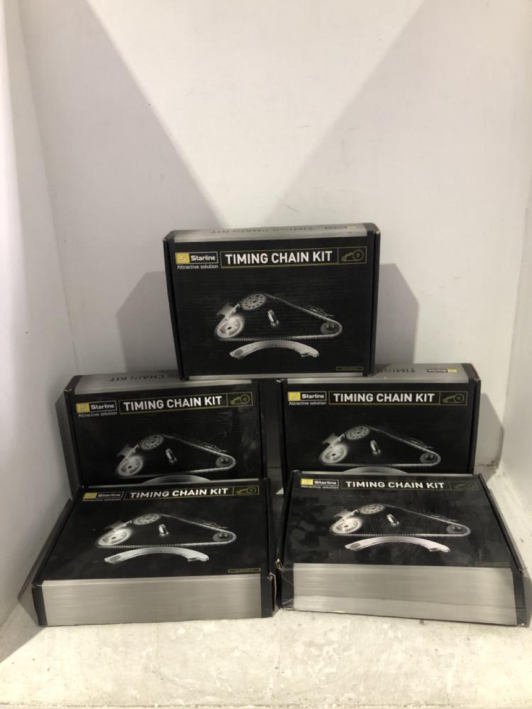 Lot 1017  
            Chesterfield SR45 - Parcel Delivery Only 

                
5 X STARLINE 352540101 TIMING CHAIN KITS TOTAL ORIGINAL RRP £1770 (LOCATION: J7)