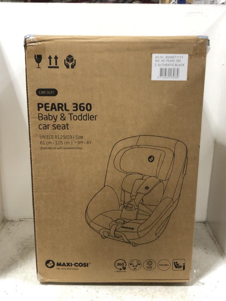 Lot 110  
            Chesterfield SR45 - Parcel Delivery Only 

                
MAXI.COSI PEARL 360 BABY AND TODDLER CAR SEAT (LOCATION: G3)