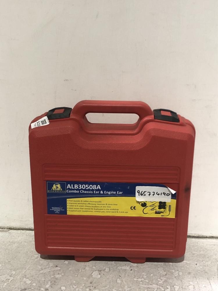 Lot 1115  
            Chesterfield SR45 - Parcel Delivery Only 

                
ALBA DIAGNOSTICS ALB30508A COMBO CHASSIS EAR & ENGINE EAR ORIGINAL RRP £210 (LOCA...