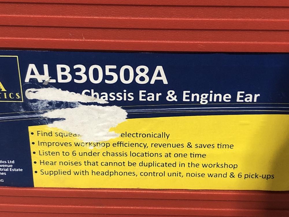 Lot 1124  
            Chesterfield SR45 - Parcel Delivery Only 

                
ALBA DIAGNOSTICS ALB30508A COMBO CHASSIS EAR & ENGINE EAR ORIGINAL RRP £210 (LOCA... - Image 4