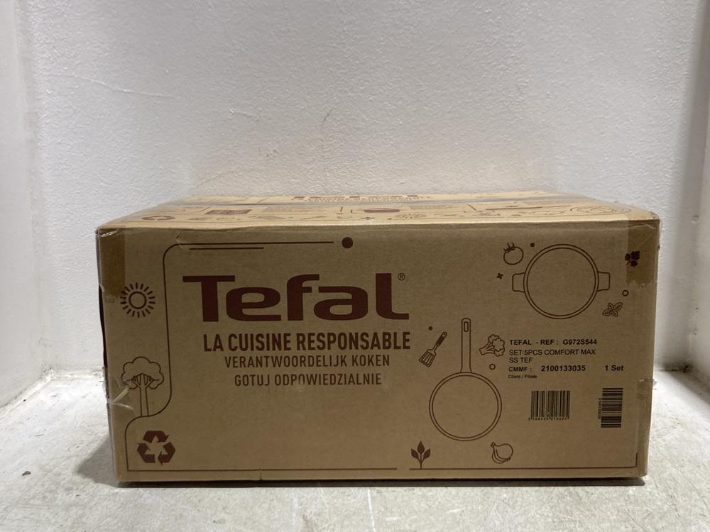 Lot 1137  
            Chesterfield SR45 - Parcel Delivery Only 

                
TEFAL 5-PIECE PAN SET G972S544 (LOCATION: K1)