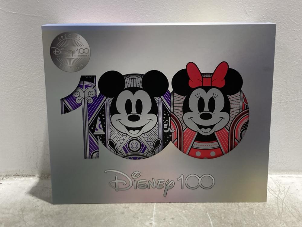 Lot 1142  
            Chesterfield SR45 - Parcel Delivery Only 

                
DISNEY 100 YEARS OF WONDER EDITION MICKEY & MINNIE RED/PURPLE PLUSH FIGURES COLLE...