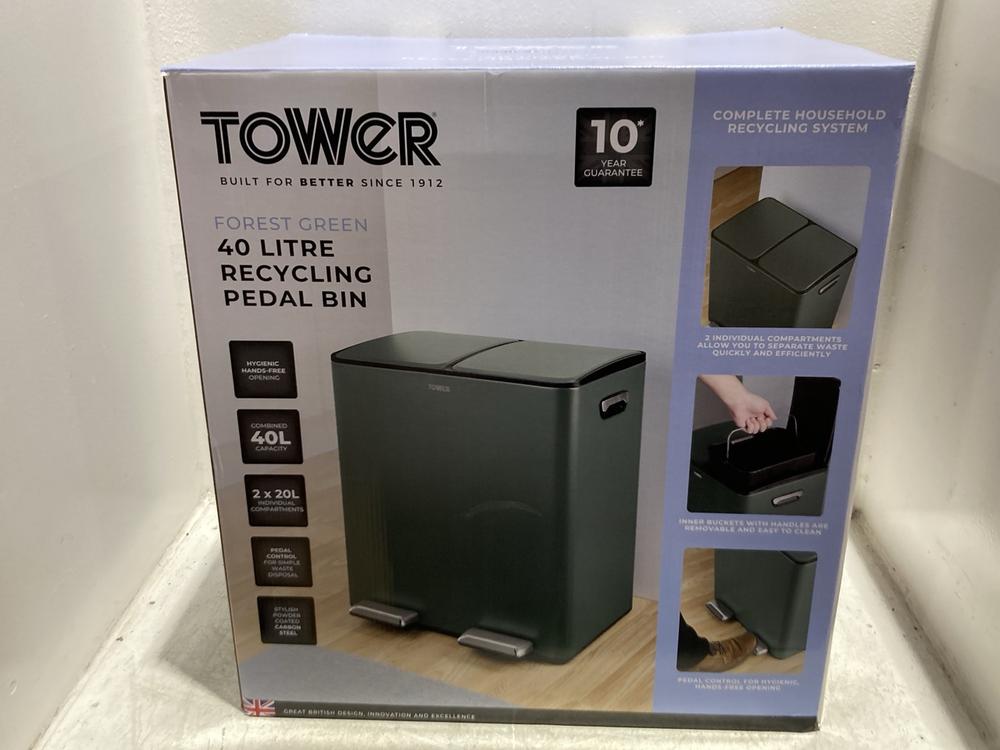 Lot 1146  
            Chesterfield SR45 - Parcel Delivery Only 

                
TOWER FOREST GREEN 40L RECYCLING PEDAL BIN (LOCATION: K1) - Image 4