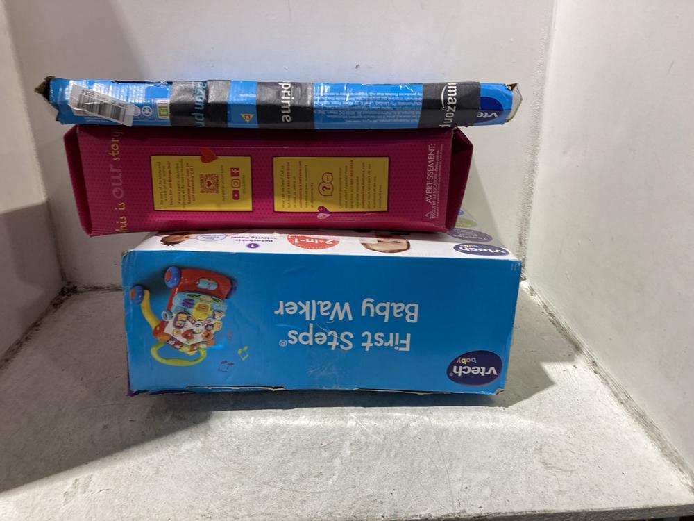 Lot 1165  
            Chesterfield SR45 - Parcel Delivery Only 

                
3 X ASSORTED ITEMS TO INCLUDE VTECH FIRST STEPS BABY WALKER (LOCATION: K2)