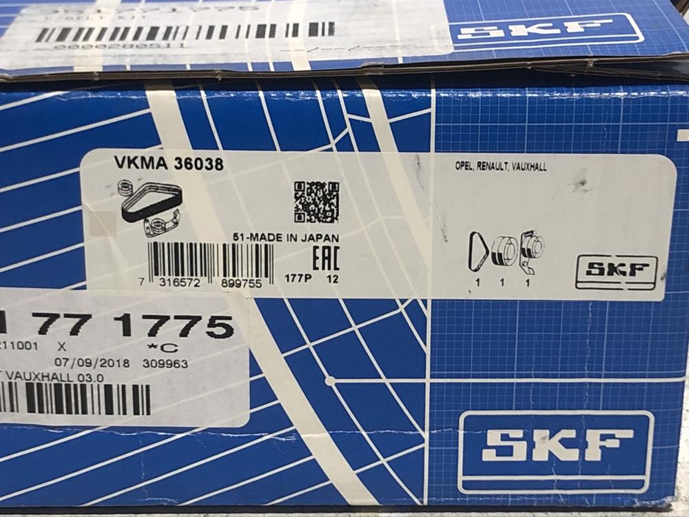 Lot 1181  
            Chesterfield SR45 - Parcel Delivery Only 

                
5X ASSORTED CAR PARTS TO INCLUDE SKF VKMA 36038 OPEL ,RENAULT ,VAUXHALL TIMING BE... - Image 4