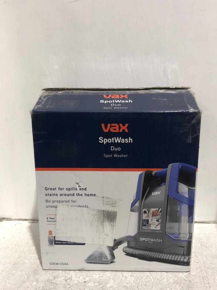 Lot 1184  
            Chesterfield SR45 - Parcel Delivery Only 

                
VAX SPOT WASH DUO SPOT WASHER (LOCATION: K3)