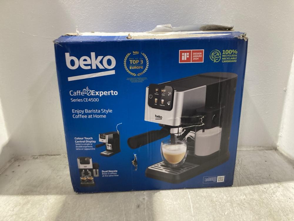 Lot 1192  
            Chesterfield SR45 - Parcel Delivery Only 

                
BEKO CAFE EXPERTO SERIES CE4500 (LOCATION: K3)