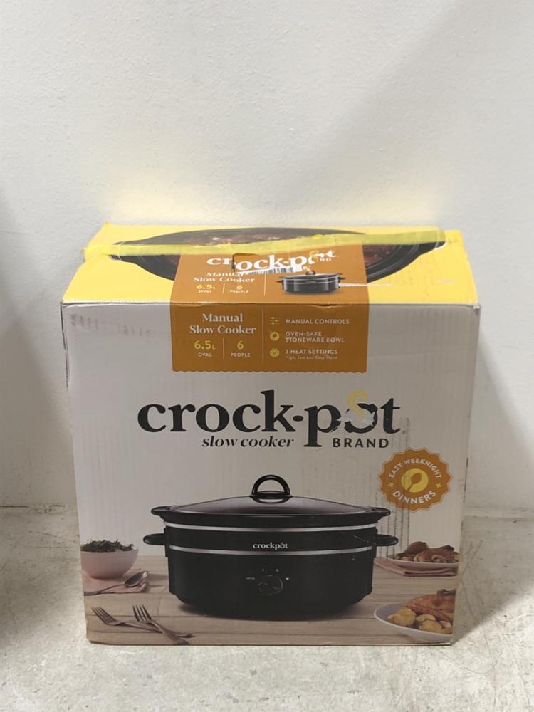 Lot 120  
            Chesterfield SR45 - Parcel Delivery Only 

                
CROCK POT SLOW COOKER 6.5L (LOCATION: G3)