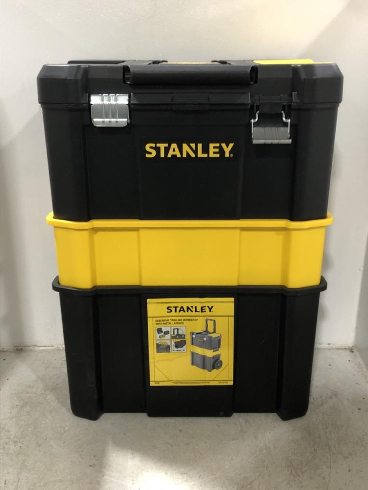 Lot 133  
            Chesterfield SR45 - Parcel Delivery Only 

                
STANLEY ESSENTIAL ROLLING WORKSHOP WITH METAL LATCHES (LOCATION: G4)