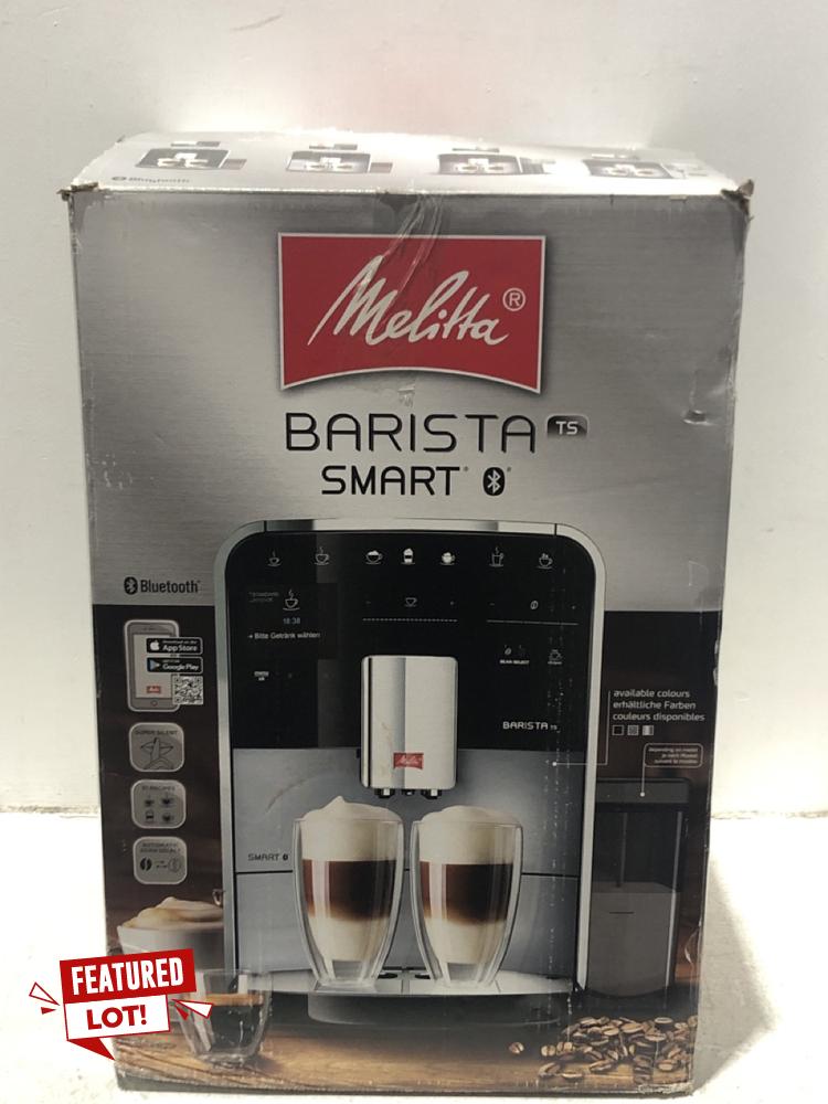 Lot 13  
            Chesterfield SR45 - Parcel Delivery Only 

                
MELITTA BARISTA SMART 0136310 COFFEE MACHINE ORIGINAL RRP £899 (LOCATION: L14)
