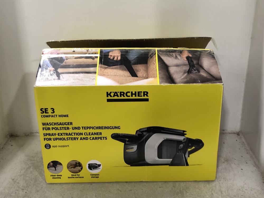 Lot 141  
            Chesterfield SR45 - Parcel Delivery Only 

                
KARCHER SE3 CARPET AND UPHOLSTERY CLEANER (LOCATION: G4)